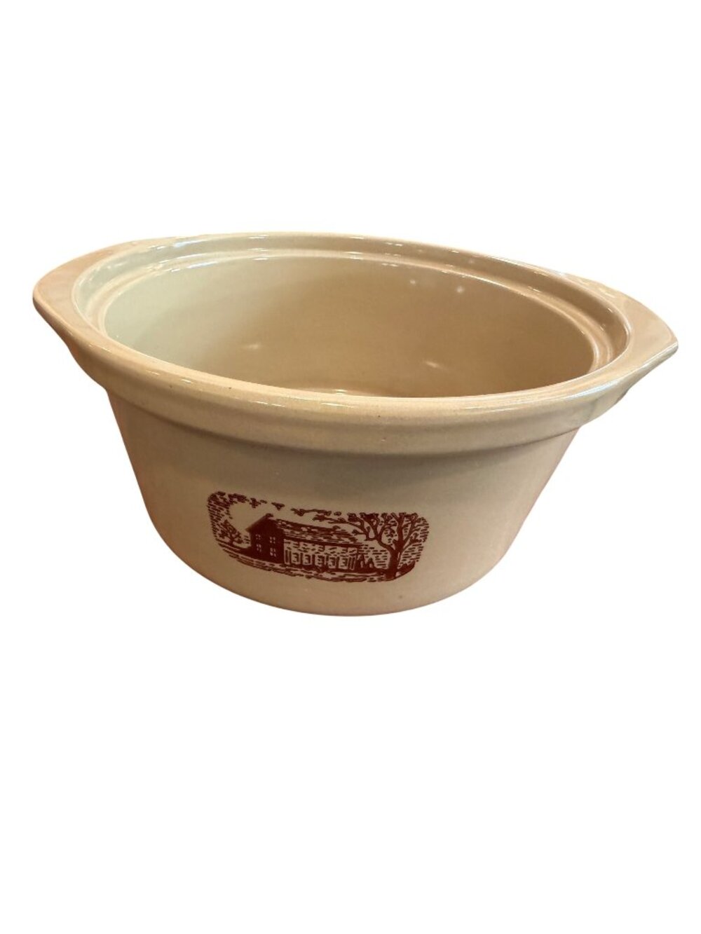 Vintage Western Stoneware Crock Insert Monmouth IL Country Cookware Replacement